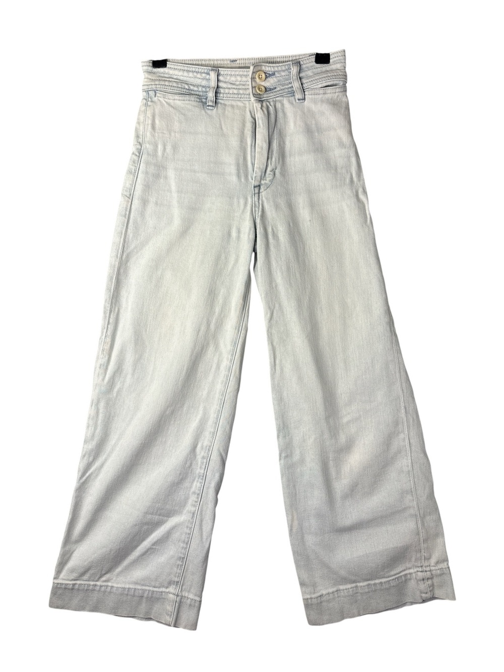 Faherty  Wide-Leg Light Wash Jeans - Pale Blue